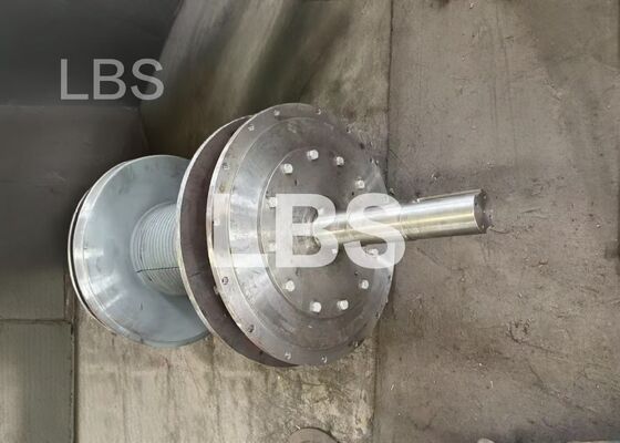 Single Drum Body Assembly Steel Double Through Shaft Heads For Lifting Winch Equipment