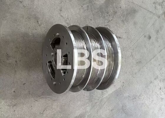 Q355B Steel Triple-section Drum Right-hand 50° Rope Groove Multi-hole Matched For Multi-rope Synchronous Lifting Winch
