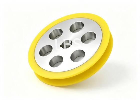 Precision Machined 6061-T6 Aluminum Fixed Pulley with PU Cladding, Precision Tolerance Guide Wheel for Winch & Lifting Equipment