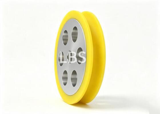 Precision Machined 6061-T6 Aluminum Fixed Pulley with PU Cladding, Precision Tolerance Guide Wheel for Winch & Lifting Equipment