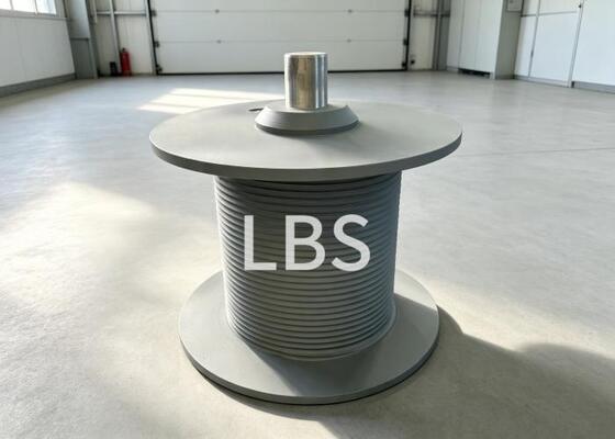 High‑load Left‑hand 45° Double‑folded Lebus Winch Drum, Q345B Heavy‑duty Welded Drum